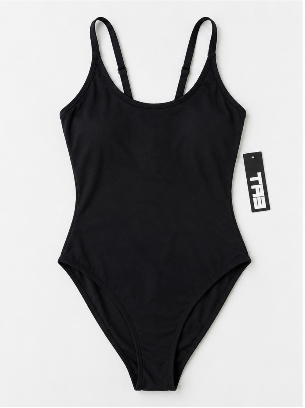NWT TA3 LACEY Black One-Piece Swim Suit - Large Short